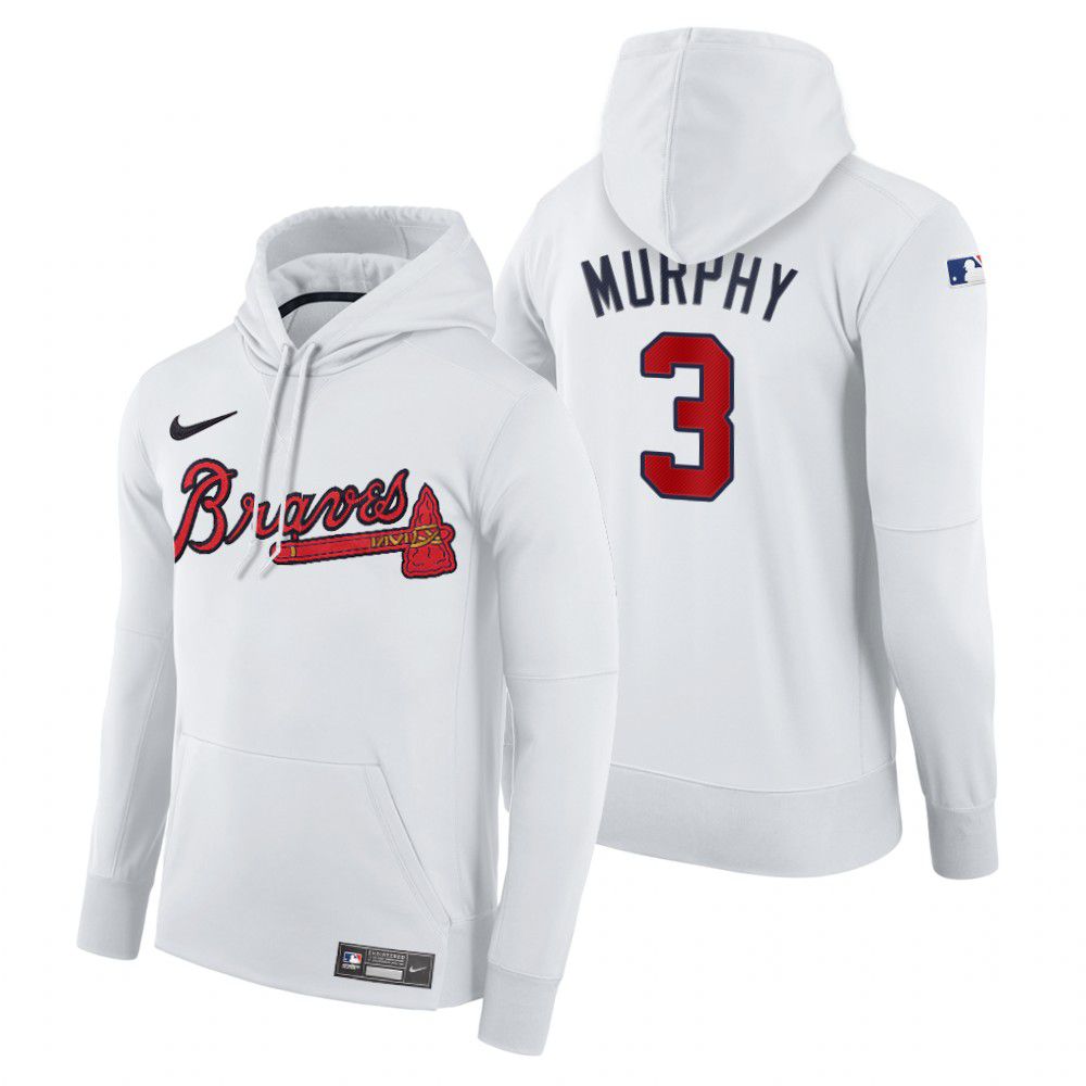 Men Atlanta Braves #3 Murphy white home hoodie 2021 MLB Nike Jerseys->atlanta braves->MLB Jersey